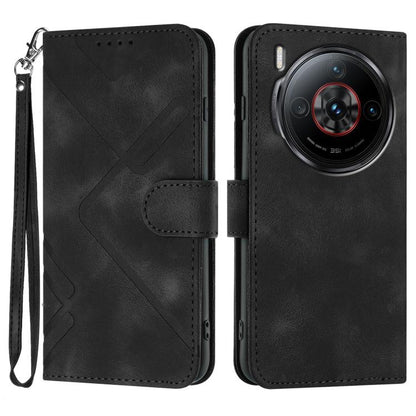 Line Pattern Skin Feel Leather Phone Case, For ZTE Blade A35e 4G, For ZTE Blade A35e Global, For ZTE Blade A35e Brazil, For ZTE nubia Music 2, For ZTE nubia S 5G A403ZT, For ZTE Blade V70 Design, For ZTE Blade A35 Lite, For ZTE Blade V70               ...