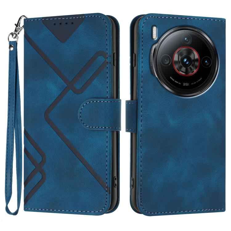 Line Pattern Skin Feel Leather Phone Case, For ZTE Blade A35e 4G, For ZTE Blade A35e Global, For ZTE Blade A35e Brazil, For ZTE nubia Music 2, For ZTE nubia S 5G A403ZT, For ZTE Blade V70 Design, For ZTE Blade A35 Lite, For ZTE Blade V70               ...