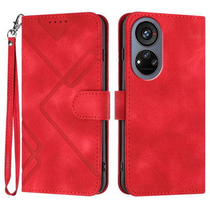 Line Pattern Skin Feel Leather Phone Case, For ZTE nubia Air Pro 5G, For ZTE nubia Neo 5 Pro 5G, For ZTE nubia Neo 5 5G, For ZTE nubia Neo 5 GT 5G, For ZTE Blade V80 Design / V80 Vita, For ZTE nubia V80 Max / Blade V80 Max, For ZTE Blade A56 Pro       ...