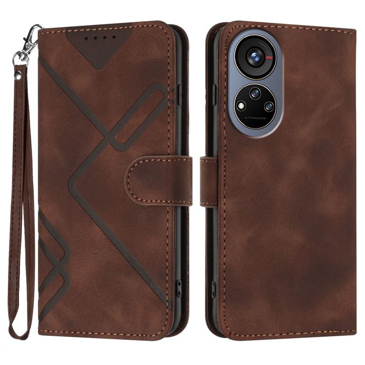 Line Pattern Skin Feel Leather Phone Case, For ZTE nubia Air Pro 5G, For ZTE nubia Neo 5 Pro 5G, For ZTE nubia Neo 5 5G, For ZTE nubia Neo 5 GT 5G, For ZTE Blade V80 Design / V80 Vita, For ZTE nubia V80 Max / Blade V80 Max, For ZTE Blade A56 Pro       ...
