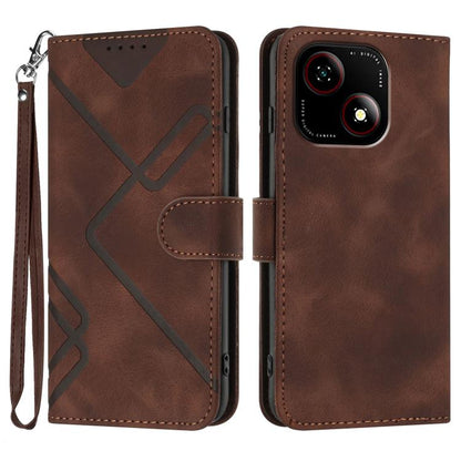 Line Pattern Skin Feel Leather Phone Case, For ZTE Blade A35e 4G, For ZTE Blade A35e Global, For ZTE Blade A35e Brazil, For ZTE nubia Music 2, For ZTE nubia S 5G A403ZT, For ZTE Blade V70 Design, For ZTE Blade A35 Lite, For ZTE Blade V70               ...