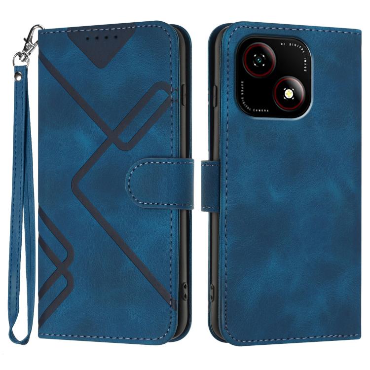 Line Pattern Skin Feel Leather Phone Case, For ZTE Blade A35e 4G, For ZTE Blade A35e Global, For ZTE Blade A35e Brazil, For ZTE nubia Music 2, For ZTE nubia S 5G A403ZT, For ZTE Blade V70 Design, For ZTE Blade A35 Lite, For ZTE Blade V70               ...