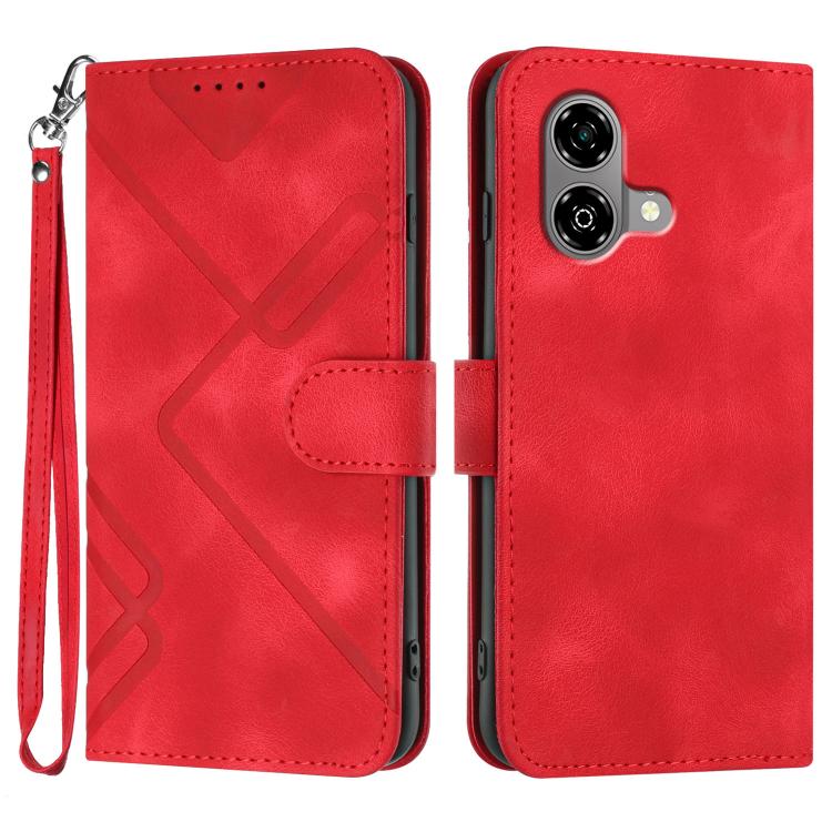 Line Pattern Skin Feel Leather Phone Case, For ZTE Blade A35e 4G, For ZTE Blade A35e Global, For ZTE Blade A35e Brazil, For ZTE nubia Music 2, For ZTE nubia S 5G A403ZT, For ZTE Blade V70 Design, For ZTE Blade A35 Lite, For ZTE Blade V70               ...