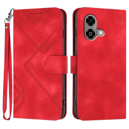 Line Pattern Skin Feel Leather Phone Case, For ZTE Blade A35e 4G, For ZTE Blade A35e Global, For ZTE Blade A35e Brazil, For ZTE nubia Music 2, For ZTE nubia S 5G A403ZT, For ZTE Blade V70 Design, For ZTE Blade A35 Lite, For ZTE Blade V70               ...