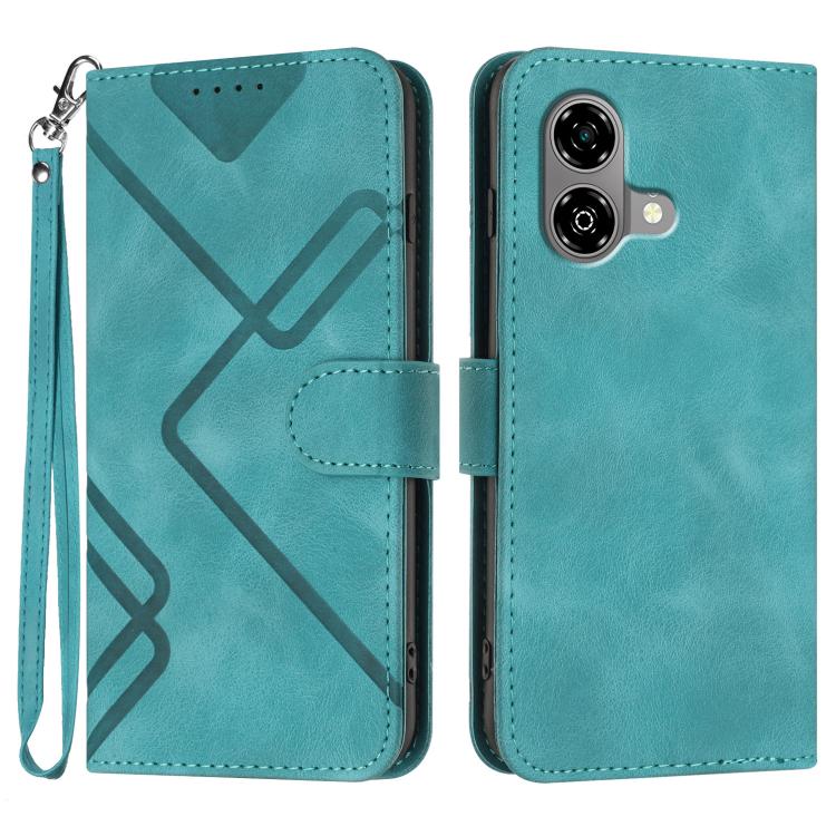 Line Pattern Skin Feel Leather Phone Case, For ZTE Blade A35e 4G, For ZTE Blade A35e Global, For ZTE Blade A35e Brazil, For ZTE nubia Music 2, For ZTE nubia S 5G A403ZT, For ZTE Blade V70 Design, For ZTE Blade A35 Lite, For ZTE Blade V70               ...