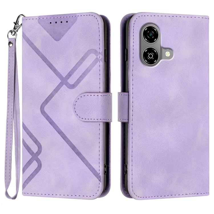 Line Pattern Skin Feel Leather Phone Case, For ZTE Blade A35e 4G, For ZTE Blade A35e Global, For ZTE Blade A35e Brazil, For ZTE nubia Music 2, For ZTE nubia S 5G A403ZT, For ZTE Blade V70 Design, For ZTE Blade A35 Lite, For ZTE Blade V70               ...