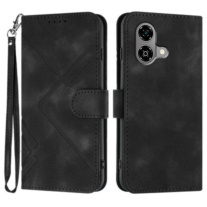 Line Pattern Skin Feel Leather Phone Case, For ZTE Blade A35e 4G, For ZTE Blade A35e Global, For ZTE Blade A35e Brazil, For ZTE nubia Music 2, For ZTE nubia S 5G A403ZT, For ZTE Blade V70 Design, For ZTE Blade A35 Lite, For ZTE Blade V70               ...