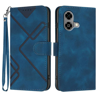 Line Pattern Skin Feel Leather Phone Case, For ZTE Blade A35e 4G, For ZTE Blade A35e Global, For ZTE Blade A35e Brazil, For ZTE nubia Music 2, For ZTE nubia S 5G A403ZT, For ZTE Blade V70 Design, For ZTE Blade A35 Lite, For ZTE Blade V70               ...