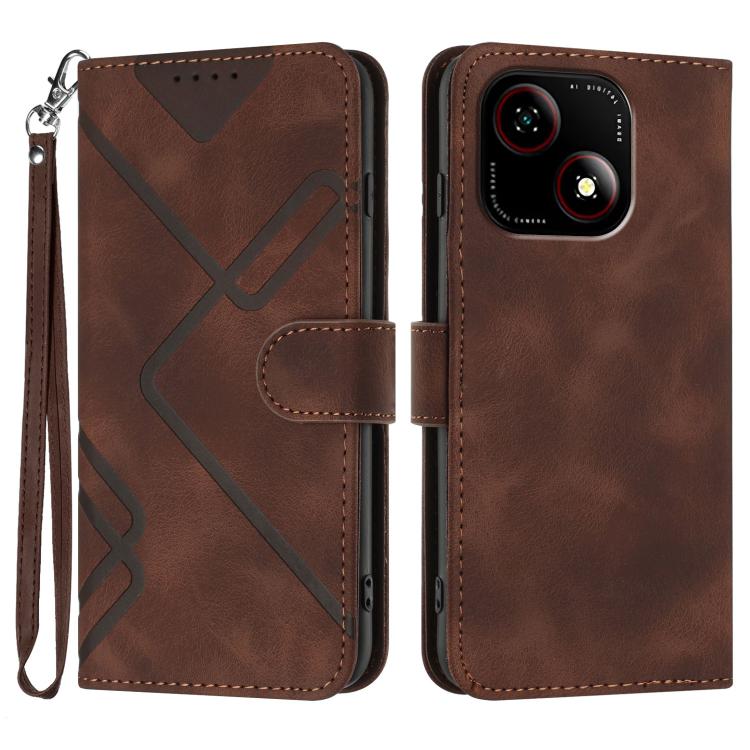 Line Pattern Skin Feel Leather Phone Case, For ZTE Blade A35e 4G, For ZTE Blade A35e Global, For ZTE Blade A35e Brazil, For ZTE nubia Music 2, For ZTE nubia S 5G A403ZT, For ZTE Blade V70 Design, For ZTE Blade A35 Lite, For ZTE Blade V70               ...