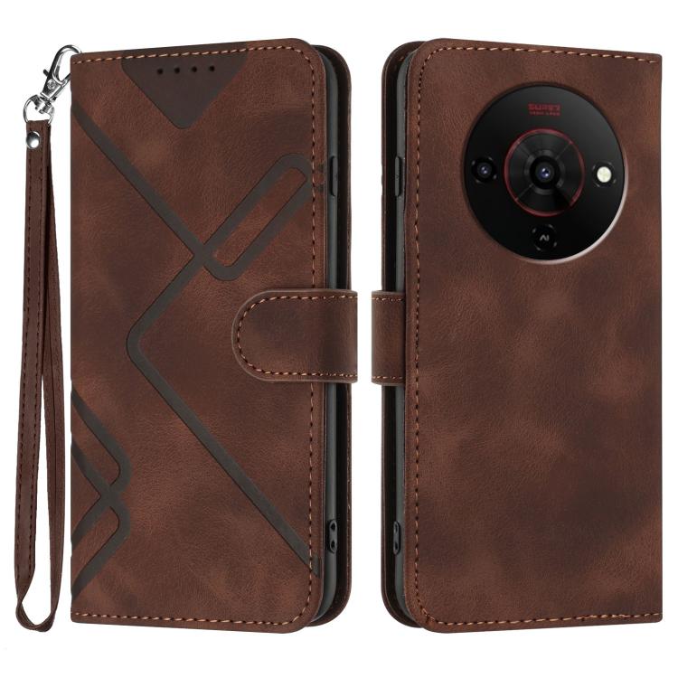 Line Pattern Skin Feel Leather Phone Case, For ZTE nubia Air Pro 5G, For ZTE nubia Neo 5 Pro 5G, For ZTE nubia Neo 5 5G, For ZTE nubia Neo 5 GT 5G, For ZTE Blade V80 Design / V80 Vita, For ZTE nubia V80 Max / Blade V80 Max, For ZTE Blade A56 Pro       ...