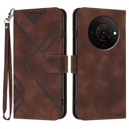 Line Pattern Skin Feel Leather Phone Case, For ZTE nubia Air Pro 5G, For ZTE nubia Neo 5 Pro 5G, For ZTE nubia Neo 5 5G, For ZTE nubia Neo 5 GT 5G, For ZTE Blade V80 Design / V80 Vita, For ZTE nubia V80 Max / Blade V80 Max, For ZTE Blade A56 Pro       ...