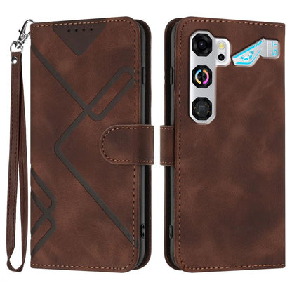 Line Pattern Skin Feel Leather Phone Case, For ZTE nubia Air Pro 5G, For ZTE nubia Neo 5 Pro 5G, For ZTE nubia Neo 5 5G, For ZTE nubia Neo 5 GT 5G, For ZTE Blade V80 Design / V80 Vita, For ZTE nubia V80 Max / Blade V80 Max, For ZTE Blade A56 Pro       ...