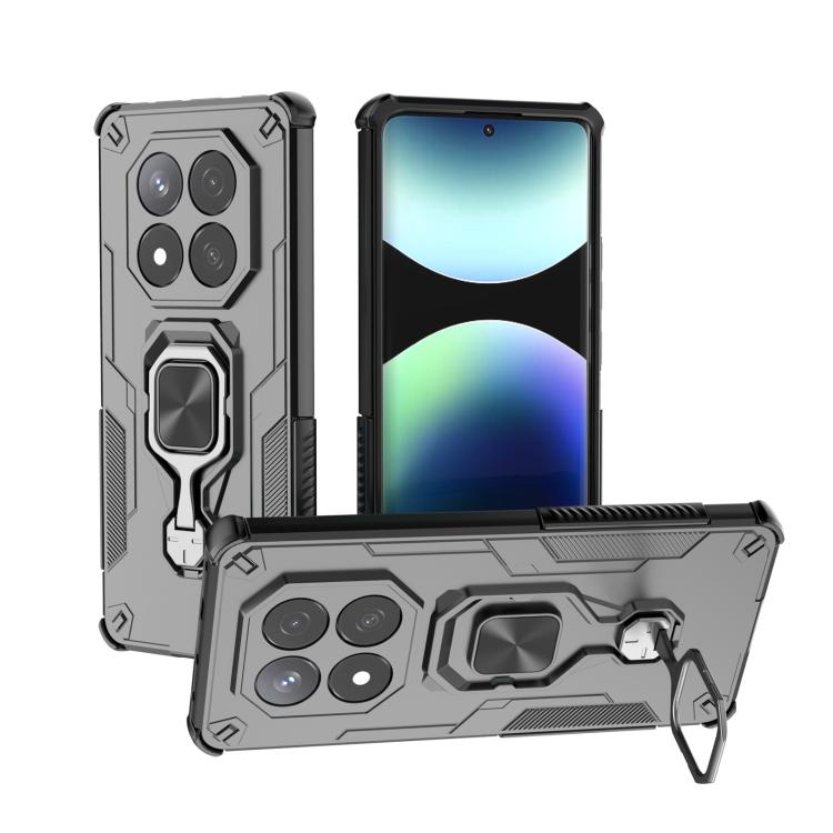 Metal Kickstand TPU Hybrid PC Phone Case, For Redmi Note 14 Pro 5G, For Redmi 14C 4G