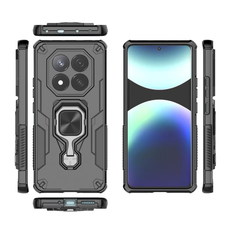 Metal Kickstand TPU Hybrid PC Phone Case, For Redmi Note 14 Pro 5G, For Redmi 14C 4G