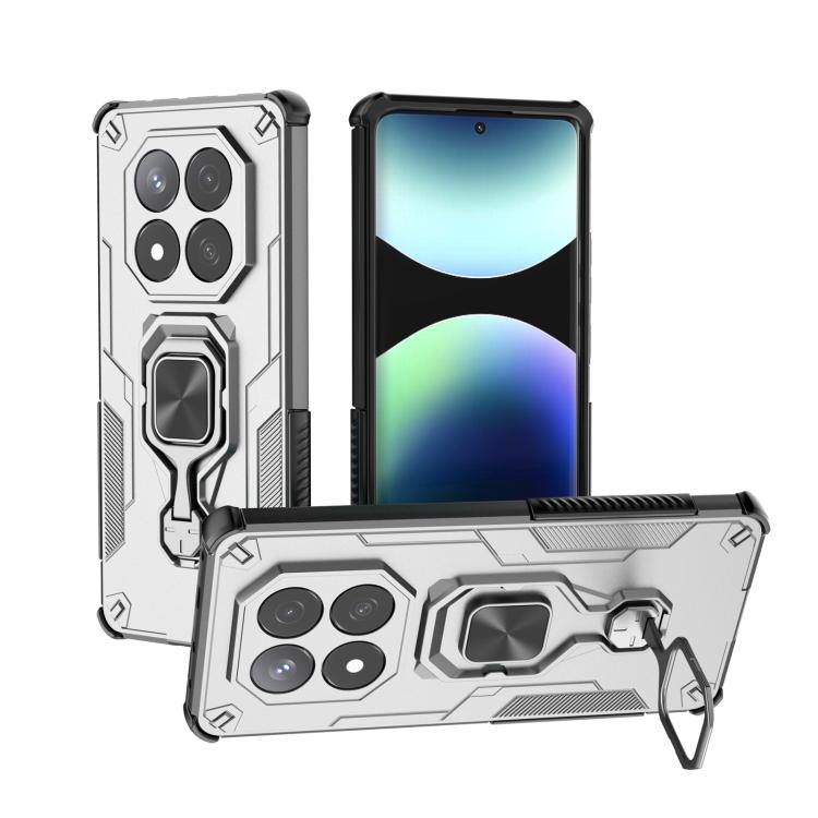 Metal Kickstand TPU Hybrid PC Phone Case, For Redmi Note 14 Pro 5G, For Redmi 14C 4G