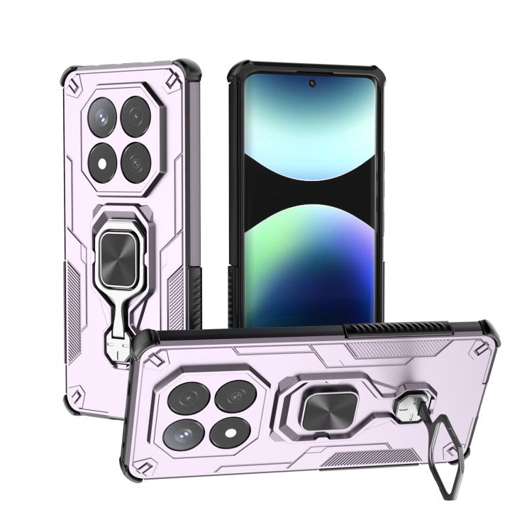 Metal Kickstand TPU Hybrid PC Phone Case, For Redmi Note 14 Pro 5G, For Redmi 14C 4G