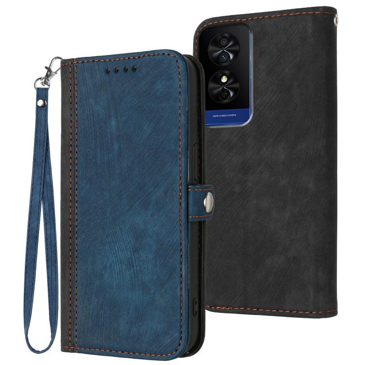 Side Buckle Double Fold Hand Strap Leather Phone Case, For TCL K70 5G, For TCL K70 SE T453D, For TCL K70 Power 4G, For TCL NxtPaper 70 Pro 5G, For TCL 60 SE NxtPaper 5G, For TCL 60 SE / TCL 605, For TCL 60R 5G, For TCL 503                              ...