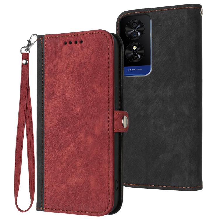Side Buckle Double Fold Hand Strap Leather Phone Case, For TCL K70 5G, For TCL K70 SE T453D, For TCL K70 Power 4G, For TCL NxtPaper 70 Pro 5G, For TCL 60 SE NxtPaper 5G, For TCL 60 SE / TCL 605, For TCL 60R 5G, For TCL 503                              ...