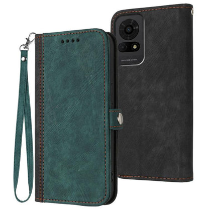 Side Buckle Double Fold Hand Strap Leather Phone Case, For TCL K70 5G, For TCL K70 SE T453D, For TCL K70 Power 4G, For TCL NxtPaper 70 Pro 5G, For TCL 60 SE NxtPaper 5G, For TCL 60 SE / TCL 605, For TCL 60R 5G, For TCL 503                              ...