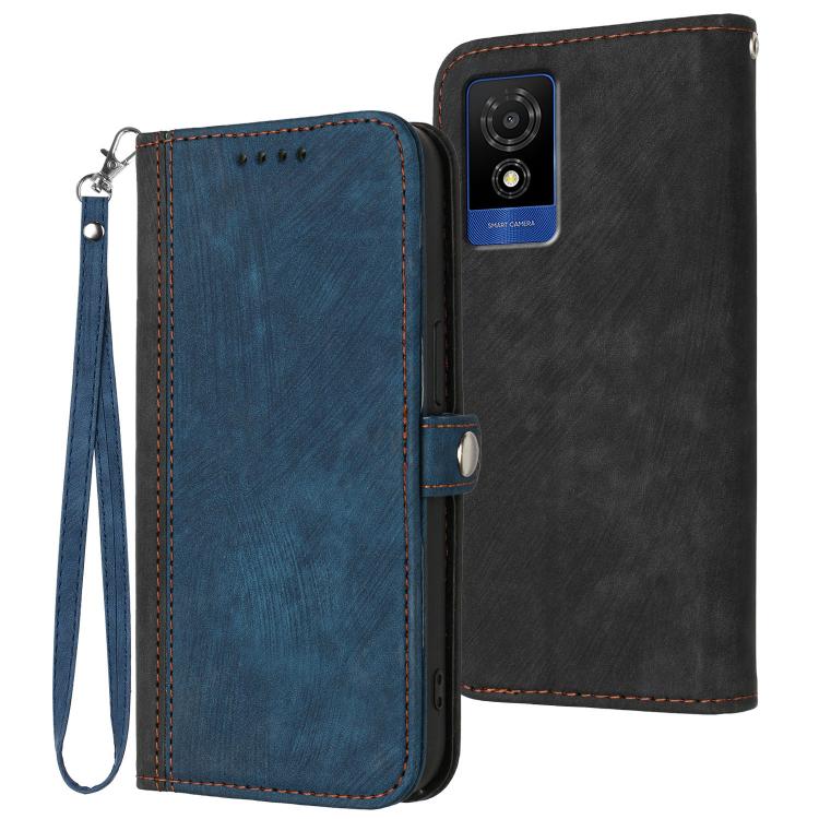 Side Buckle Double Fold Hand Strap Leather Phone Case, For TCL K70 5G, For TCL K70 SE T453D, For TCL K70 Power 4G, For TCL NxtPaper 70 Pro 5G, For TCL 60 SE NxtPaper 5G, For TCL 60 SE / TCL 605, For TCL 60R 5G, For TCL 503                              ...