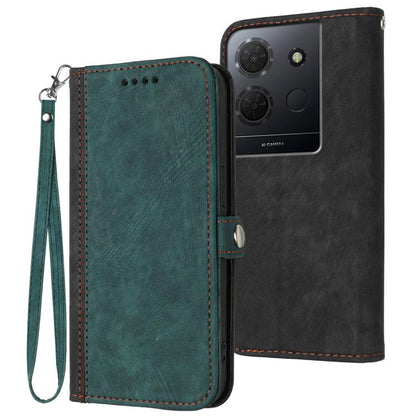 Side Buckle Double Fold Hand Strap Leather Phone Case, For TCL K70 5G, For TCL K70 SE T453D, For TCL K70 Power 4G, For TCL NxtPaper 70 Pro 5G, For TCL 60 SE NxtPaper 5G, For TCL 60 SE / TCL 605, For TCL 60R 5G, For TCL 503                              ...