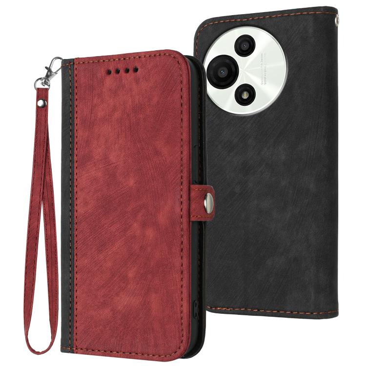 Side Buckle Double Fold Hand Strap Leather Phone Case, For TCL K70 5G, For TCL K70 SE T453D, For TCL K70 Power 4G, For TCL NxtPaper 70 Pro 5G, For TCL 60 SE NxtPaper 5G, For TCL 60 SE / TCL 605, For TCL 60R 5G, For TCL 503                              ...