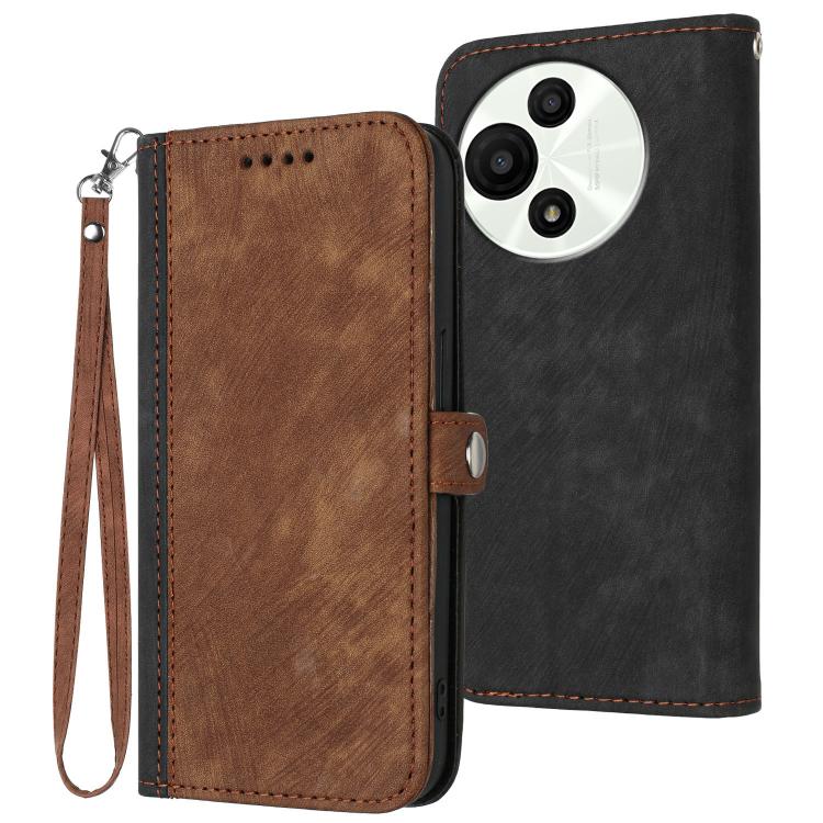 Side Buckle Double Fold Hand Strap Leather Phone Case, For TCL K70 5G, For TCL K70 SE T453D, For TCL K70 Power 4G, For TCL NxtPaper 70 Pro 5G, For TCL 60 SE NxtPaper 5G, For TCL 60 SE / TCL 605, For TCL 60R 5G, For TCL 503                              ...
