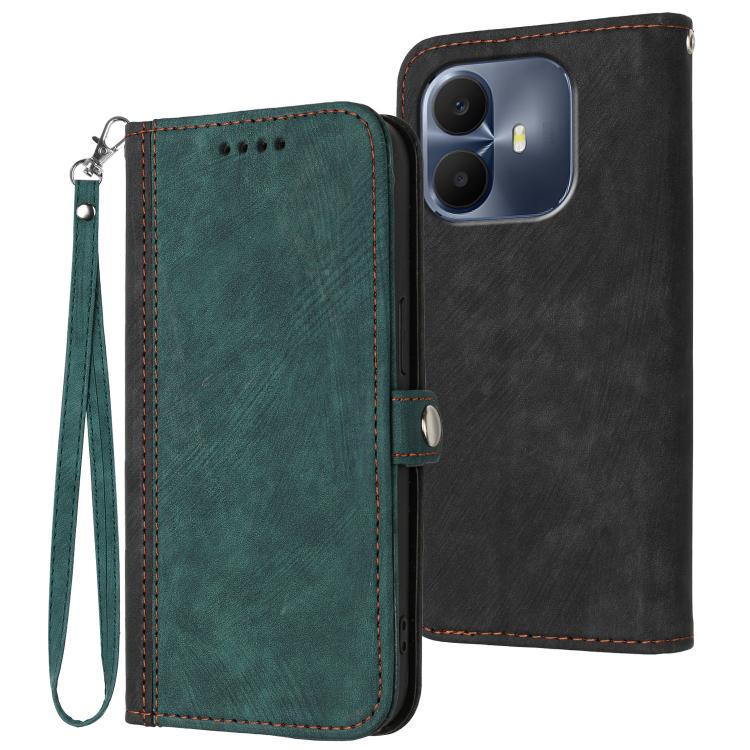 Side Buckle Double Fold Hand Strap Leather Phone Case, For TCL K70 5G, For TCL K70 SE T453D, For TCL K70 Power 4G, For TCL NxtPaper 70 Pro 5G, For TCL 60 SE NxtPaper 5G, For TCL 60 SE / TCL 605, For TCL 60R 5G, For TCL 503                              ...