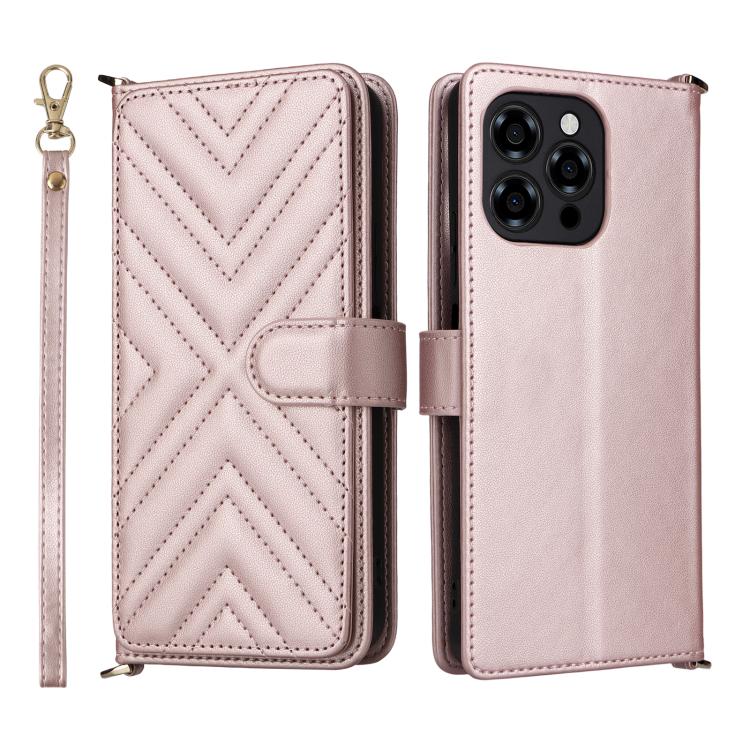 Multifunctional 6-Card Slots Leather Phone Case with Wrist Strap, For Doogee Note 56X / Note 56X Pro, For Doogee Note 59 / Note 59 Pro, For Doogee Note 58 / Note 58 Pro