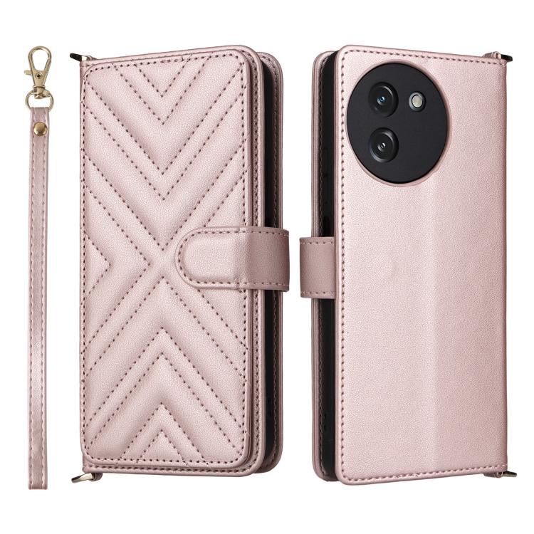Multifunctional 6-Card Slots Leather Phone Case with Wrist Strap, For Doogee Note 56X / Note 56X Pro, For Doogee Note 59 / Note 59 Pro, For Doogee Note 58 / Note 58 Pro