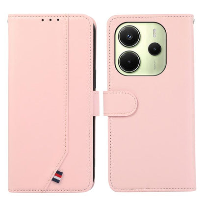 ABEEL Delicate Texture Splicing RFID Leather Phone Case, For Redmi A5 4G 171.7mm / Poco C71, For Redmi Note 14s, For Redmi Note 14 4G 164.84mm, For Redmi Turbo 4 Pro