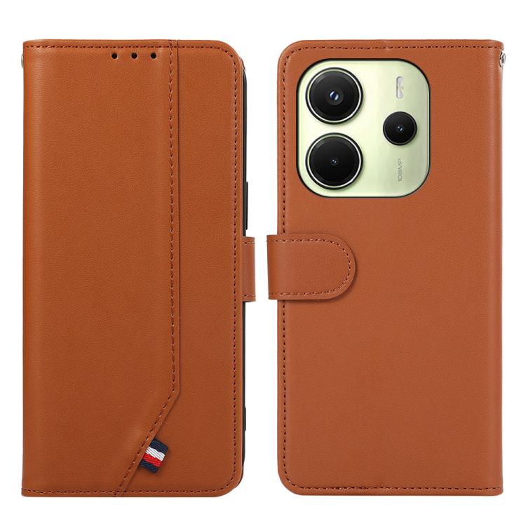 ABEEL Delicate Texture Splicing RFID Leather Phone Case, For Redmi A5 4G 171.7mm / Poco C71, For Redmi Note 14s, For Redmi Note 14 4G 164.84mm, For Redmi Turbo 4 Pro