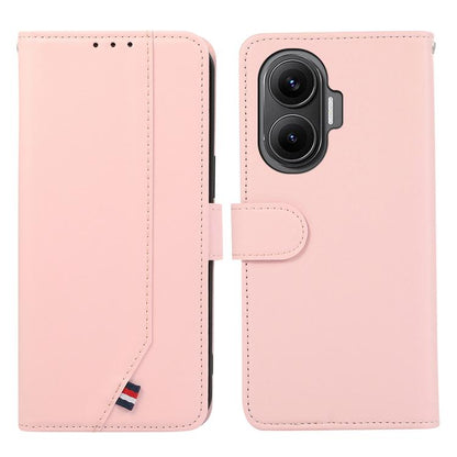 ABEEL Delicate Texture Splicing RFID Leather Phone Case, For Redmi A5 4G 171.7mm / Poco C71, For Redmi Note 14s, For Redmi Note 14 4G 164.84mm, For Redmi Turbo 4 Pro