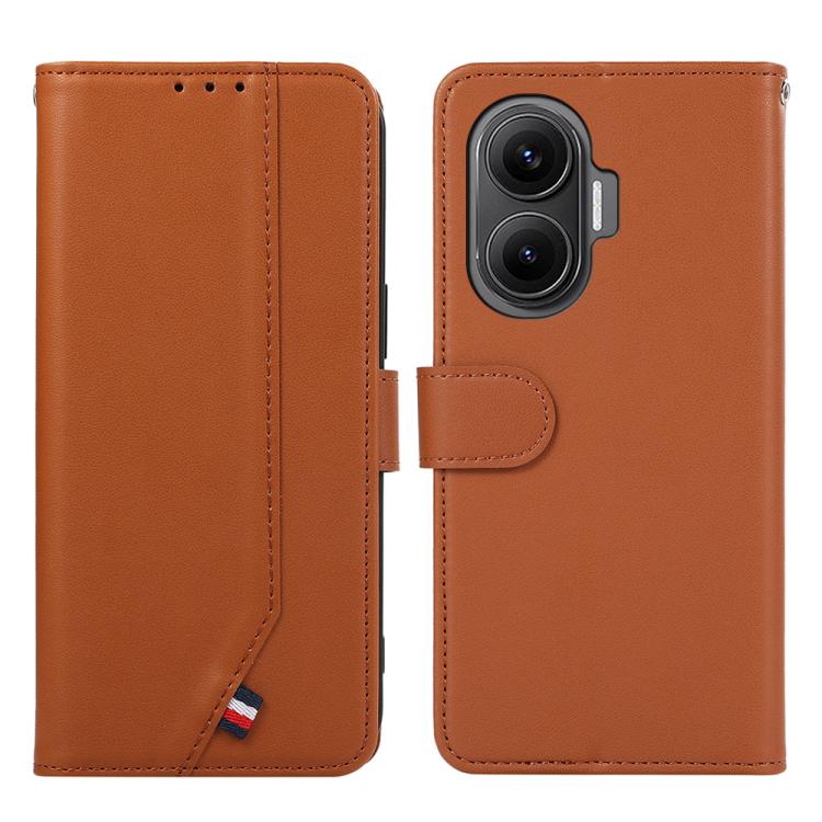 ABEEL Delicate Texture Splicing RFID Leather Phone Case, For Redmi A5 4G 171.7mm / Poco C71, For Redmi Note 14s, For Redmi Note 14 4G 164.84mm, For Redmi Turbo 4 Pro