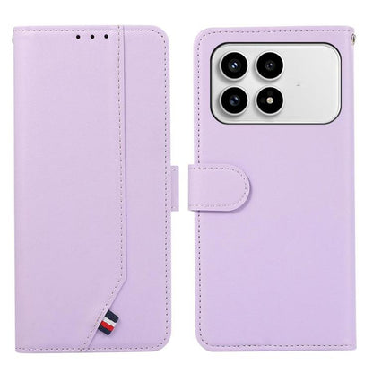 ABEEL Delicate Texture Splicing RFID Leather Phone Case, For Redmi Note 17 4G Global 169.7mm, For Redmi K100 Pro Max/Poco F9 Ultra 5G, For Redmi K100 Pro 5G/Poco F9 Pro 5G, For Redmi 17 5G / 4G Global 170mm, For Redmi A7 Pro 171mm/Poco C85x 5G         ...