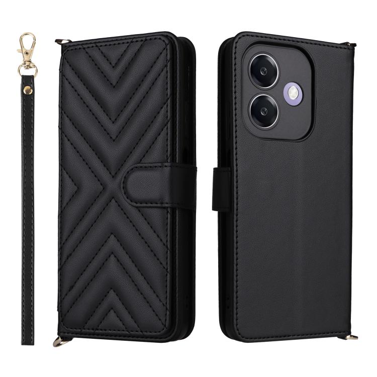 Multifunctional 6-Card Slots Leather Phone Case with Wrist Strap, For OPPO Reno13 F 4G / 5G, For OPPO A3X 5G / 4G / A3 5G / 4G Global, For OPPO Reno12 Pro 5G Global, For OPPO Reno12 5G Global