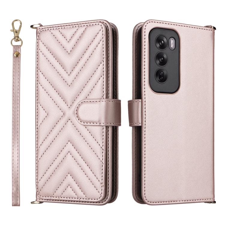 Multifunctional 6-Card Slots Leather Phone Case with Wrist Strap, For OPPO Reno13 F 4G / 5G, For OPPO A3X 5G / 4G / A3 5G / 4G Global, For OPPO Reno12 Pro 5G Global, For OPPO Reno12 5G Global