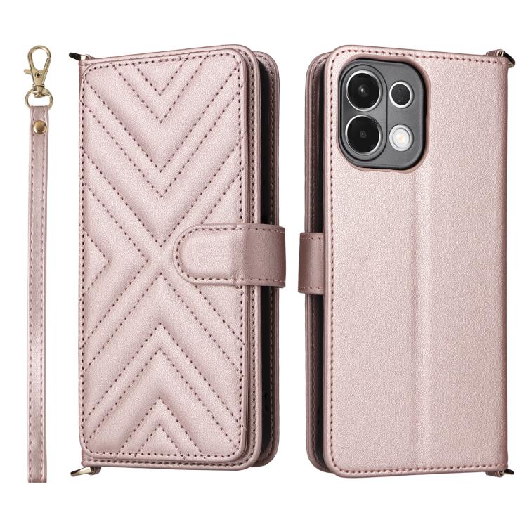 Multifunctional 6-Card Slots Leather Phone Case with Wrist Strap, For OPPO Reno15 A 5G / Reno15 F 5G, For OPPO Reno15 Pro Max 5G Global, For OPPO A6x 5G / 4G / A6 5G Global, For OPPO Reno15 Pro 5G Global, For OPPO Reno15 5G Global                      ...