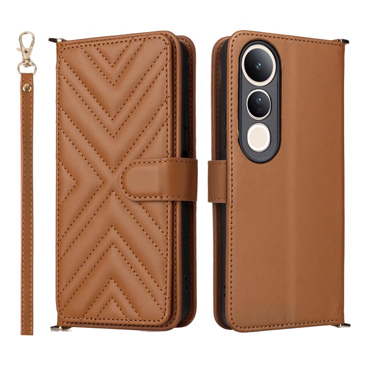 Multifunctional 6-Card Slots Leather Phone Case with Wrist Strap, For vivo X300 FE / S50 Pro mini, For vivo Y21 5G 2026 / Y05 4G, For vivo V70 FE 5G, For vivo V70 5G / V70 Elite 5G, For vivo Y31d 4G / Y500i 5G, For vivo X300 Ultra, For vivo Y31 5G / Y2...