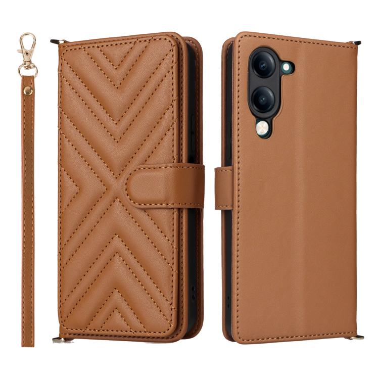 Multifunctional 6-Card Slots Leather Phone Case with Wrist Strap, For vivo X300 FE / S50 Pro mini, For vivo Y21 5G 2026 / Y05 4G, For vivo V70 FE 5G, For vivo V70 5G / V70 Elite 5G, For vivo Y31d 4G / Y500i 5G, For vivo X300 Ultra, For vivo Y31 5G / Y2...