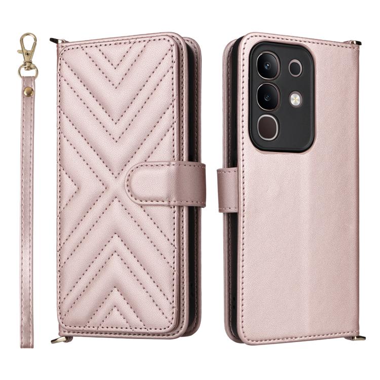 Multifunctional 6-Card Slots Leather Phone Case with Wrist Strap, For vivo X300 FE / S50 Pro mini, For vivo Y21 5G 2026 / Y05 4G, For vivo V70 FE 5G, For vivo V70 5G / V70 Elite 5G, For vivo Y31d 4G / Y500i 5G, For vivo X300 Ultra, For vivo Y31 5G / Y2...