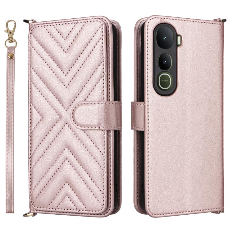 Multifunctional 6-Card Slots Leather Phone Case with Wrist Strap, For vivo X300 FE / S50 Pro mini, For vivo Y21 5G 2026 / Y05 4G, For vivo V70 FE 5G, For vivo V70 5G / V70 Elite 5G, For vivo Y31d 4G / Y500i 5G, For vivo X300 Ultra, For vivo Y31 5G / Y2...