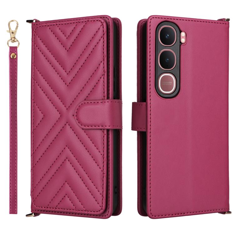 Multifunctional 6-Card Slots Leather Phone Case with Wrist Strap, For vivo X300 FE / S50 Pro mini, For vivo Y21 5G 2026 / Y05 4G, For vivo V70 FE 5G, For vivo V70 5G / V70 Elite 5G, For vivo Y31d 4G / Y500i 5G, For vivo X300 Ultra, For vivo Y31 5G / Y2...