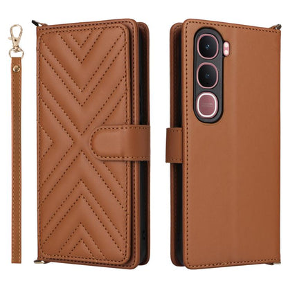 Multifunctional 6-Card Slots Leather Phone Case with Wrist Strap, For vivo X300 FE / S50 Pro mini, For vivo Y21 5G 2026 / Y05 4G, For vivo V70 FE 5G, For vivo V70 5G / V70 Elite 5G, For vivo Y31d 4G / Y500i 5G, For vivo X300 Ultra, For vivo Y31 5G / Y2...