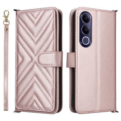 Multifunctional 6-Card Slots Leather Phone Case with Wrist Strap, For vivo X300 FE / S50 Pro mini, For vivo Y21 5G 2026 / Y05 4G, For vivo V70 FE 5G, For vivo V70 5G / V70 Elite 5G, For vivo Y31d 4G / Y500i 5G, For vivo X300 Ultra, For vivo Y31 5G / Y2...
