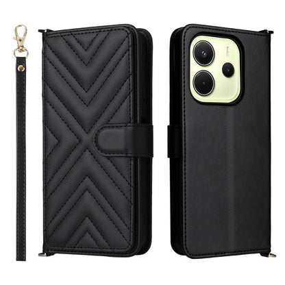 Multifunctional 6-Card Slots Leather Phone Case with Wrist Strap, For Redmi 17 5G / 4G Global 170mm / Poco M8x, For Redmi Note 17 5G / 4G Global / 5G India 169.7mm, For Redmi Note 17 Pro+ 5G Global 163.4mm, For Redmi A7 Pro 171mm / Poco C85x 5G        ...