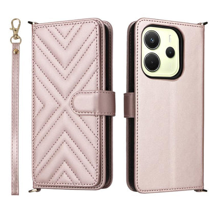 Multifunctional 6-Card Slots Leather Phone Case with Wrist Strap, For Redmi 17 5G / 4G Global 170mm / Poco M8x, For Redmi Note 17 5G / 4G Global / 5G India 169.7mm, For Redmi Note 17 Pro+ 5G Global 163.4mm, For Redmi A7 Pro 171mm / Poco C85x 5G        ...