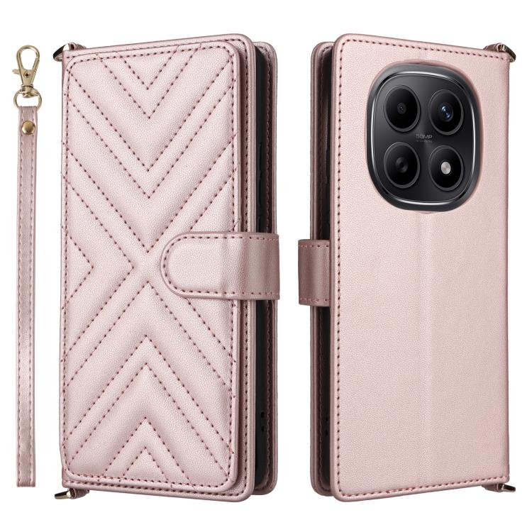 Multifunctional 6-Card Slots Leather Phone Case with Wrist Strap, For Redmi 17 5G / 4G Global 170mm / Poco M8x, For Redmi Note 17 5G / 4G Global / 5G India 169.7mm, For Redmi Note 17 Pro+ 5G Global 163.4mm, For Redmi A7 Pro 171mm / Poco C85x 5G        ...