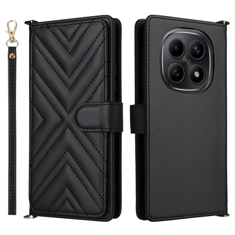 Multifunctional 6-Card Slots Leather Phone Case with Wrist Strap, For Redmi 17 5G / 4G Global 170mm / Poco M8x, For Redmi Note 17 5G / 4G Global / 5G India 169.7mm, For Redmi Note 17 Pro+ 5G Global 163.4mm, For Redmi A7 Pro 171mm / Poco C85x 5G        ...