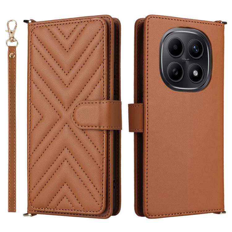 Multifunctional 6-Card Slots Leather Phone Case with Wrist Strap, For Redmi 17 5G / 4G Global 170mm / Poco M8x, For Redmi Note 17 5G / 4G Global / 5G India 169.7mm, For Redmi Note 17 Pro+ 5G Global 163.4mm, For Redmi A7 Pro 171mm / Poco C85x 5G        ...